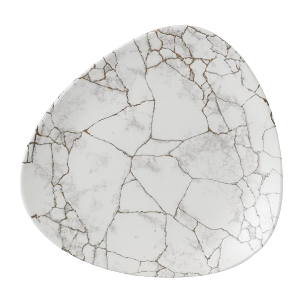 Churchill Studio Prints Kintsugi Agate Grey Lotus Plates 254mm (12 Pack)
