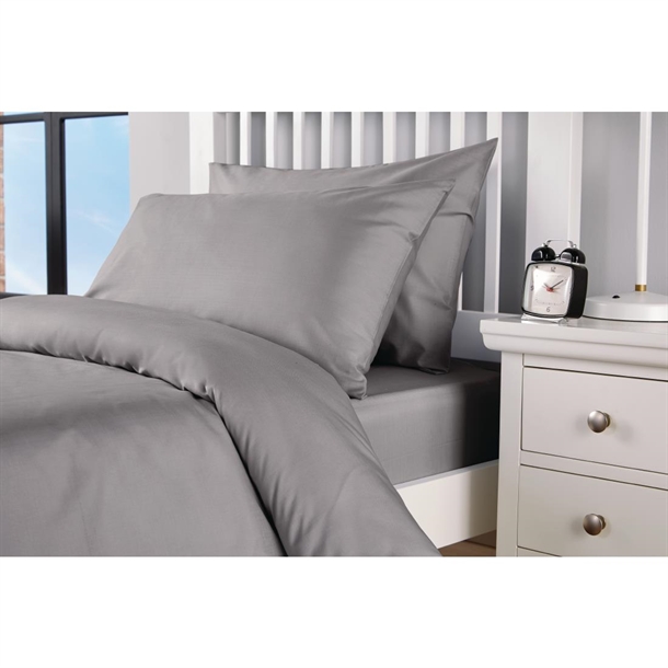 Mitre Essentials Spectrum Housewife Pillowcases Grey (2 Pack)