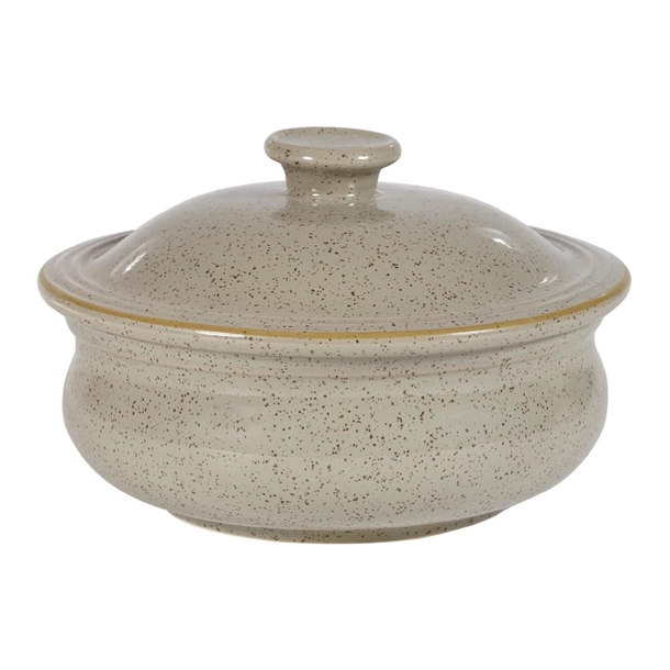 Churchill Stonecast Lidded Stew Pots Peppercorn Grey 430ml (6 Pack)