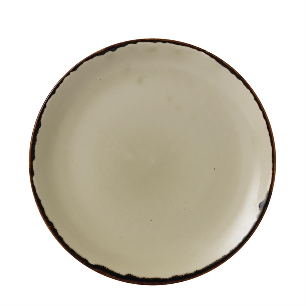Dudson Harvest Evolve Coupe Plates Linen 260mm (12 Pack)