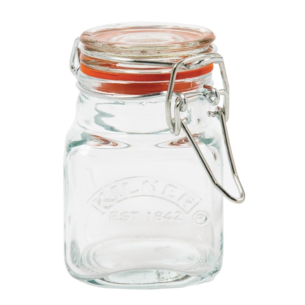 Kilner Square Clip Top Spice Jar 70ml 1 Kilner Square Clip Top Spice Jar 70ml