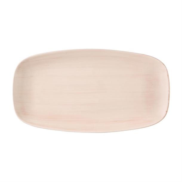 Churchill Stonecast Canvas Coral Chefs Oblong Plates 280 x 152mm (12 Pack)