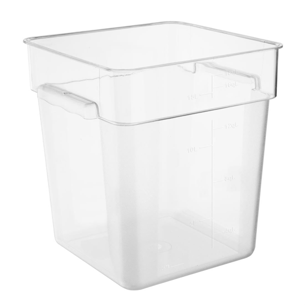 Hygiplas Polycarbonate Square Storage Container 15Ltr 1 Hygiplas Polycarbonate Square Storage Container 15Ltr