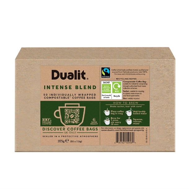 Dualit Intense Compostable Coffee Bags (40 Pack)