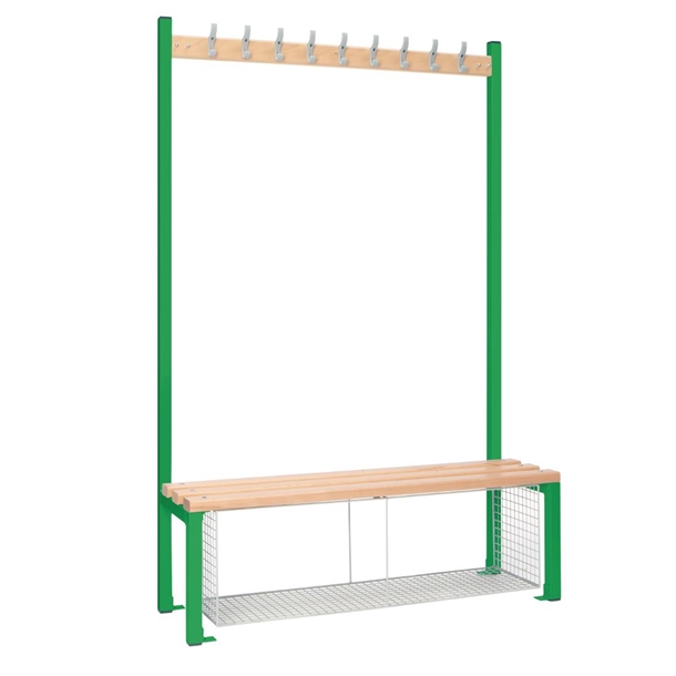 Single-Sided Island Seating with Mesh Tray Green
