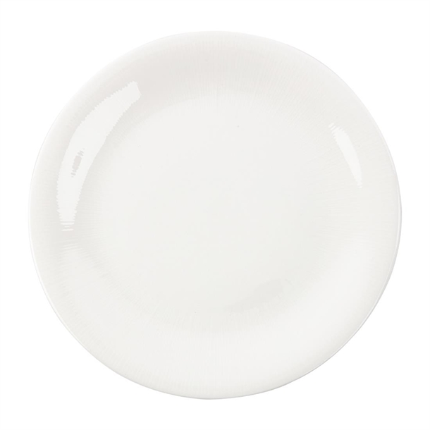 Royal Bone Ascot Embossed Coupe Plates 225mm (6 Pack)
