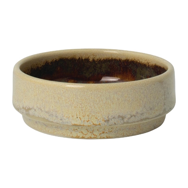 Steelite Aurora Vesuvius Amber Round Stacking Trays 75mm (12 Pack) 1 Steelite Aurora Vesuvius Amber Round Stacking Trays 75mm (12 Pack)
